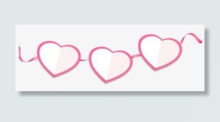 简约唯美心形优惠券促销产品边框免抠