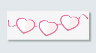 简约唯美心形优惠券促销产品边框免抠