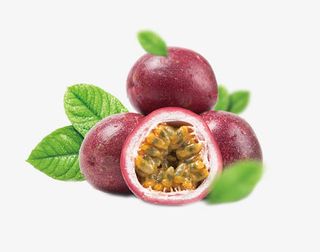 高清紫色绿叶百香果免抠