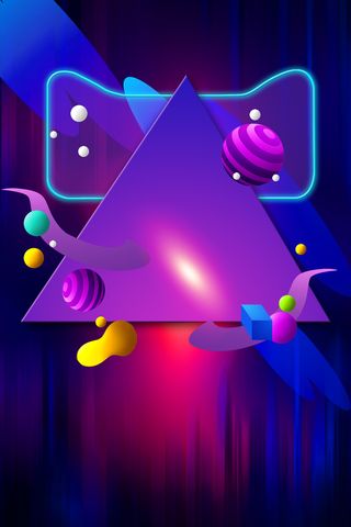 紫色炫丽61 年中大促几何炫光背景高清