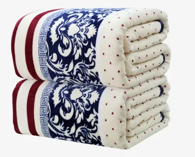 鼎艺居毛毯加厚珊瑚绒毯免抠