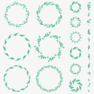 树叶编织图形矢量免抠