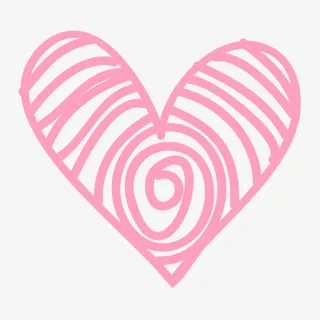 浪漫的情人节元素的涂鸦风格免抠