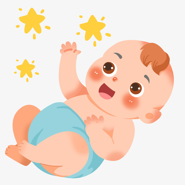 星星宝宝母婴免抠手绘/卡通手绘元素