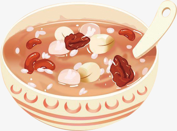 腊八节黄色美味腊八粥免抠