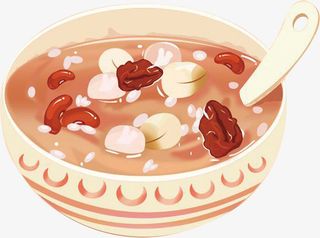 腊八节黄色美味腊八粥免抠