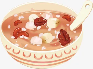 腊八节黄色美味腊八粥免抠