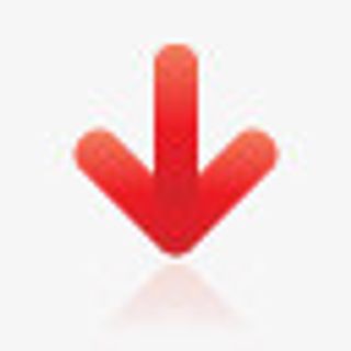 箭头下来超级单红图标免抠