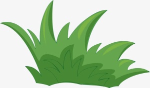 绿色卡通草丛免抠