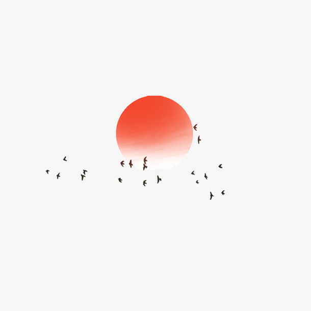 国潮太阳红日免抠