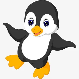 手绘卡通装饰可爱小动物可爱企鹅免抠