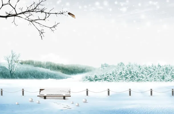 飞雪冬季景色免抠