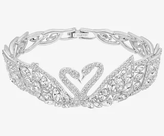 施华洛世奇首饰天鹅皇冠手链免抠