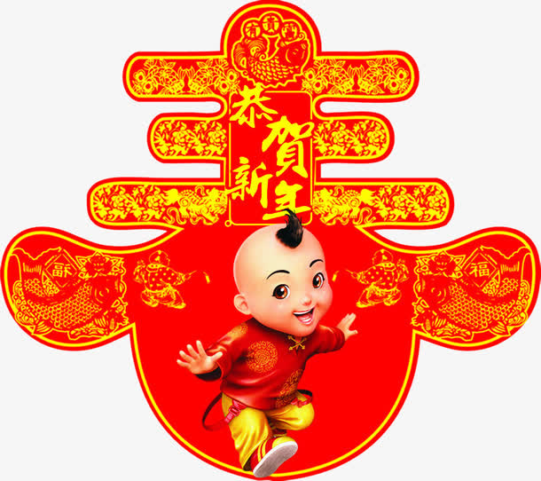 红色春节素材免抠