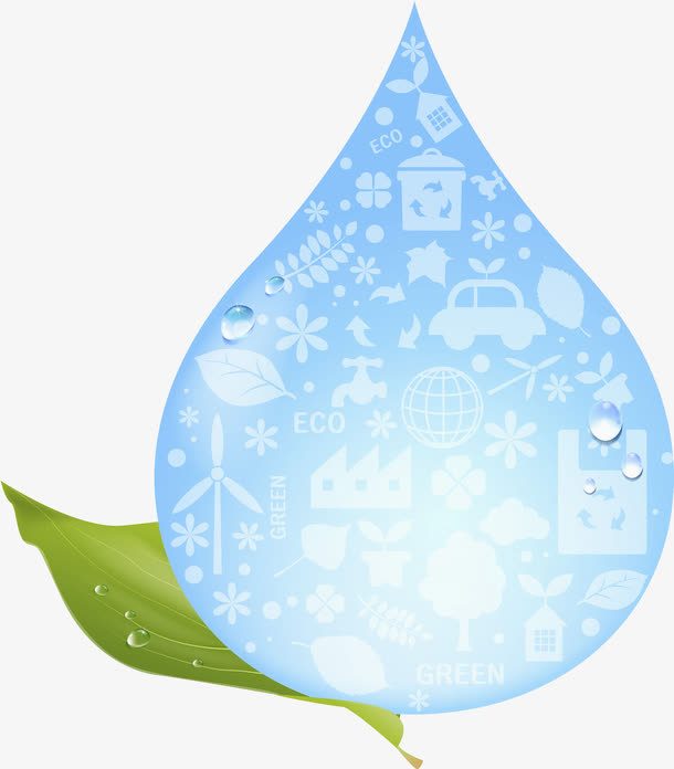 创意水珠免抠