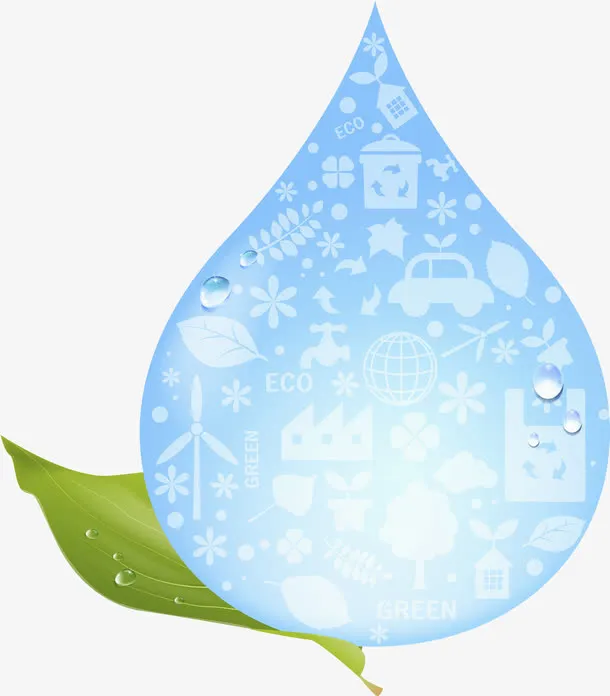 创意水珠免抠