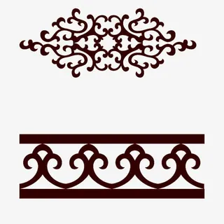 黑色复古花纹边框免抠