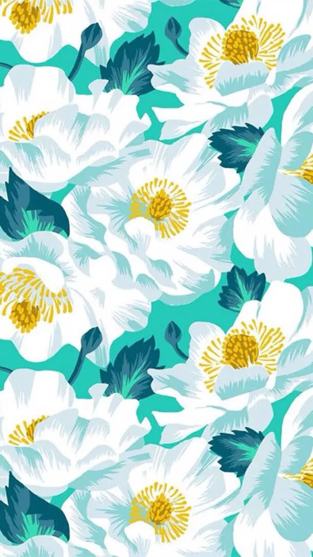 手绘水彩白色花朵绿叶免抠