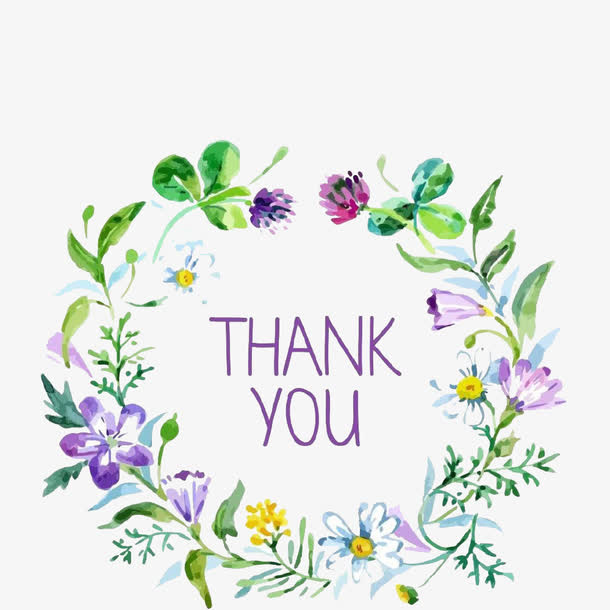 thankyou水彩免抠