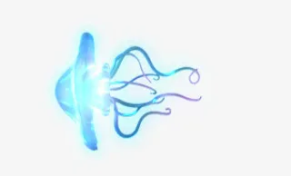 蓝色水母图片免抠