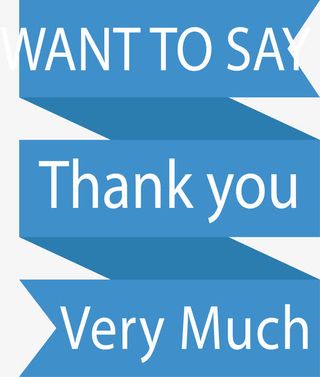 蓝色旋转彩带谢谢免抠