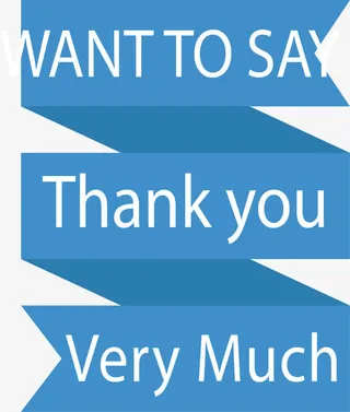 蓝色旋转彩带谢谢免抠