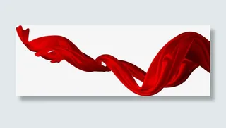 高清随风飘带设计效果免抠