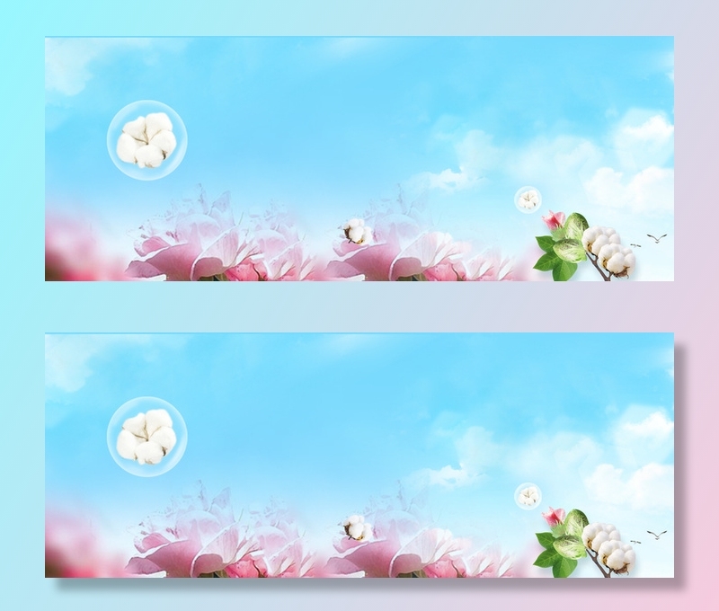 棉花气泡淘宝海报背景高清