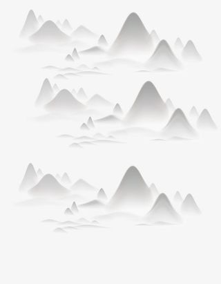 水墨山峰免抠