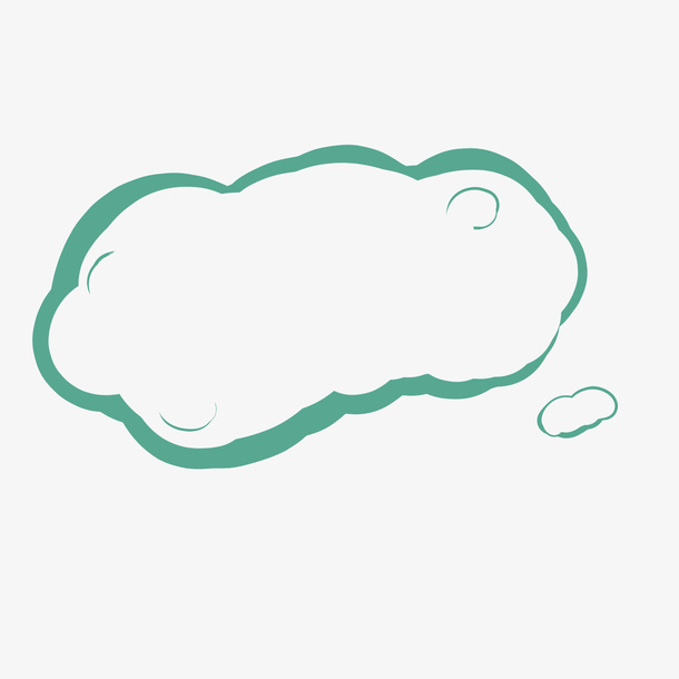 卡通云朵气泡文本框免抠