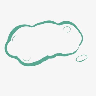 卡通云朵气泡文本框免抠