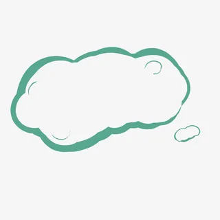 卡通云朵气泡文本框免抠