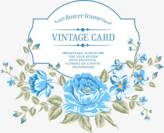 水彩花边框免抠