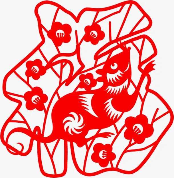 春节剪纸画元素免扣免抠