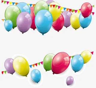 七夕情人节气球免抠