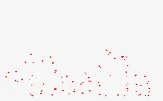 手绘红色爱心海报免抠