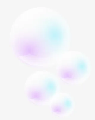 彩色多彩透明气泡免抠