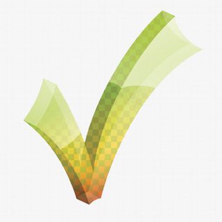 卡通手绘绿对勾免抠
