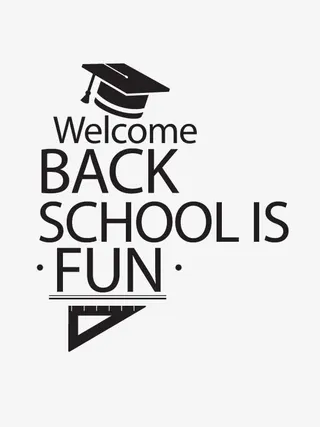 开学季文字装饰矢量图免抠