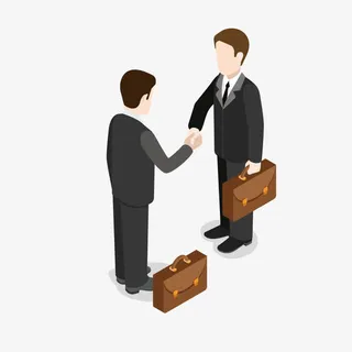 黑色商务礼仪免抠