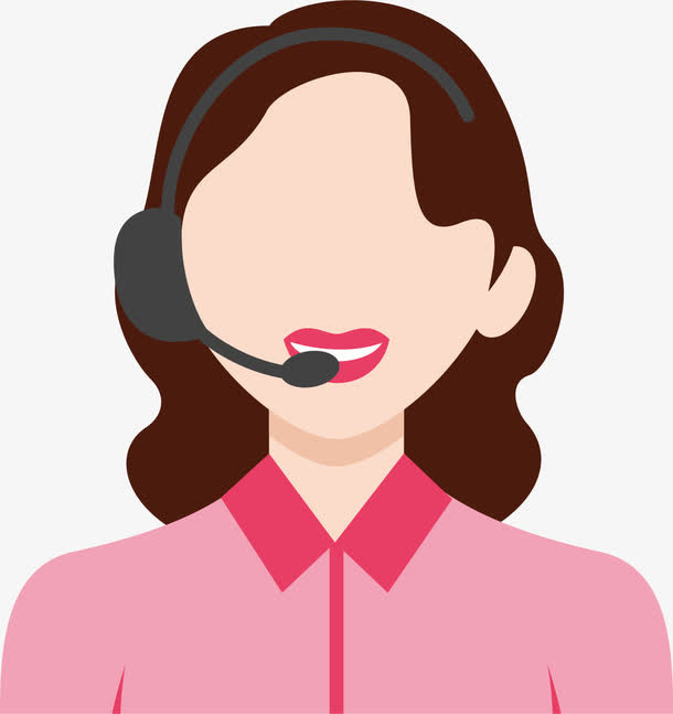 矢量呼叫中心女客服免抠