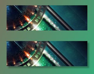 机械炫酷齿轮背景banner　免抠