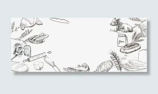 五谷杂粮边框纹理免抠