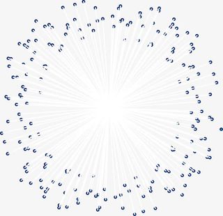 小清新蓝色圆点免抠