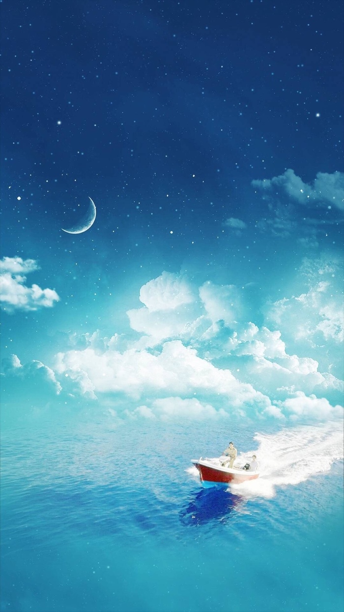 星空月亮梦幻H5背景高清