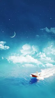 星空月亮梦幻H5背景高清