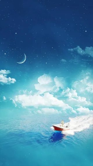 星空月亮梦幻H5背景高清