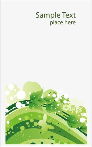 炫彩花纹卡片矢量素材免抠