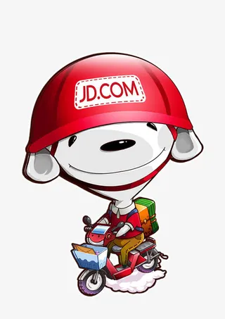 手绘可爱京东狗狗动物标志免抠