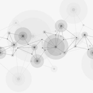 科技圆形折线关联图案免抠